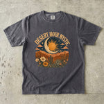 Desert Hour Mystic - Desert Sun & Moon Botanical T-Shirt