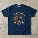 Born Under a Lucky Moon - Clover Crystal Celestial T-Shirt