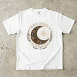Born Under a Lucky Moon - Clover Crystal Celestial T-Shirt