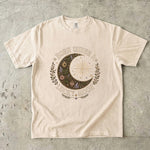 Born Under a Lucky Moon - Clover Crystal Celestial T-Shirt