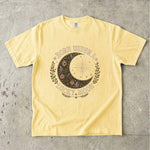 Born Under a Lucky Moon - Clover Crystal Celestial T-Shirt