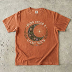 Born Under a Lucky Moon - Clover Crystal Celestial T-Shirt