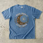 Born Under a Lucky Moon - Clover Crystal Celestial T-Shirt