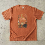 Celestial Slow Living - Coffee Moon & Botanical T-Shirt
