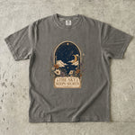 The Sky Keeps Secrets - Moonlit Floral Celestial T-Shirt