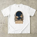 The Sky Keeps Secrets - Moonlit Floral Celestial T-Shirt