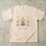 Elevate Your Energy - Crystal Sun & Moon Botanical T-Shirt