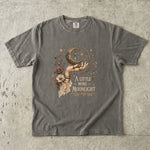 A Little More Moonlight - Crescent Moon Floral Hand T-Shirt