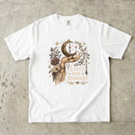 A Little More Moonlight - Crescent Moon Floral Hand T-Shirt