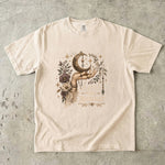 A Little More Moonlight - Crescent Moon Floral Hand T-Shirt