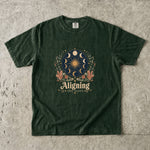 Aligning the Stars - Moon Phase Crystal Botanical T-Shirt