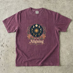 Aligning the Stars - Moon Phase Crystal Botanical T-Shirt