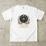 Aligning the Stars - Moon Phase Crystal Botanical T-Shirt
