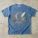Written in the Moonlight - Crescent Moon Crystal & Floral T-Shirt
