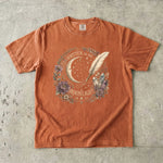 Written in the Moonlight - Crescent Moon Crystal & Floral T-Shirt