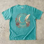 Written in the Moonlight - Crescent Moon Crystal & Floral T-Shirt