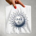 Vintage Sun & Moon - Celestial Line Art T-Shirt