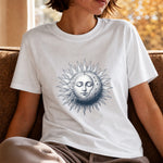 Vintage Sun & Moon - Celestial Line Art T-Shirt