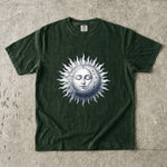 Vintage Sun & Moon - Celestial Line Art T-Shirt