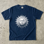 Vintage Sun & Moon - Celestial Line Art T-Shirt