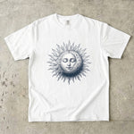 Vintage Sun & Moon - Celestial Line Art T-Shirt
