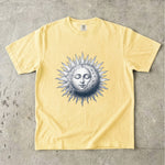 Vintage Sun & Moon - Celestial Line Art T-Shirt