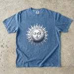 Vintage Sun & Moon - Celestial Line Art T-Shirt