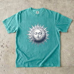 Vintage Sun & Moon - Celestial Line Art T-Shirt