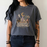 Currently Charging - Crystal Moon & Botanical T-Shirt