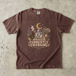 Currently Charging - Crystal Moon & Botanical T-Shirt