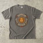 Sunbeam Seeker - Sun Moon Crystal & Floral T-Shirt