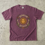 Sunbeam Seeker - Sun Moon Crystal & Floral T-Shirt