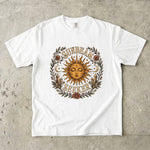 Sunbeam Seeker - Sun Moon Crystal & Floral T-Shirt
