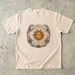 Sunbeam Seeker - Sun Moon Crystal & Floral T-Shirt