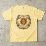 Sunbeam Seeker - Sun Moon Crystal & Floral T-Shirt