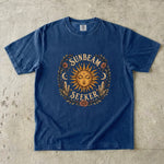 Sunbeam Seeker - Sun Moon Crystal & Floral T-Shirt