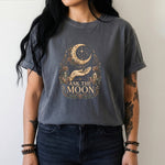 Ask the Moon - Crescent Moon Crystal & Floral T-Shirt