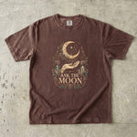 Ask the Moon - Crescent Moon Crystal & Floral T-Shirt