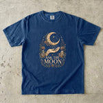Ask the Moon - Crescent Moon Crystal & Floral T-Shirt