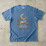 Ask the Moon - Crescent Moon Crystal & Floral T-Shirt