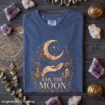 Ask the Moon - Crescent Moon Crystal & Floral T-Shirt
