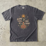 Aligned With My Own Energy - Sun Moon Crystal Floral T-Shirt