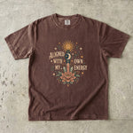 Aligned With My Own Energy - Sun Moon Crystal Floral T-Shirt