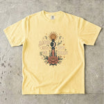 Aligned With My Own Energy - Sun Moon Crystal Floral T-Shirt