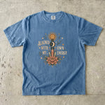 Aligned With My Own Energy - Sun Moon Crystal Floral T-Shirt