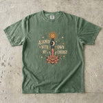 Aligned With My Own Energy - Sun Moon Crystal Floral T-Shirt