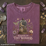 Keeper of Tiny Wonders - Moth Moon & Crystal T-Shirt