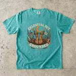 Celestial But Grounded - Barefoot Wildflower Botanical Moon T-Shirt