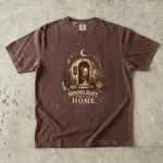 Moonlight Looks Like Home - Cottage Moon & Botanical T-Shirt