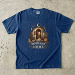 Moonlight Looks Like Home - Cottage Moon & Botanical T-Shirt